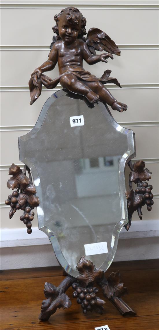 A carved German/French mirror circa 1900 W.35cm.